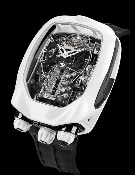 Jacob & Co BUGATTI CHIRON TITANIUM & WHITE CERAMIC COATING BU220.27.AA.AA.ABRUA Replica watch